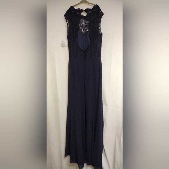 Dessy Collection Midnight Blue Formal Dress - Picture 5 of 9